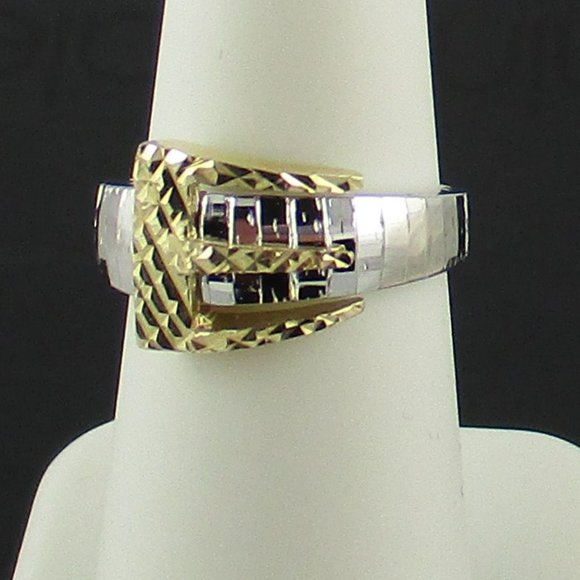 Michael Anthony Buckle-Design Textured Ring - Picture 7 of 8